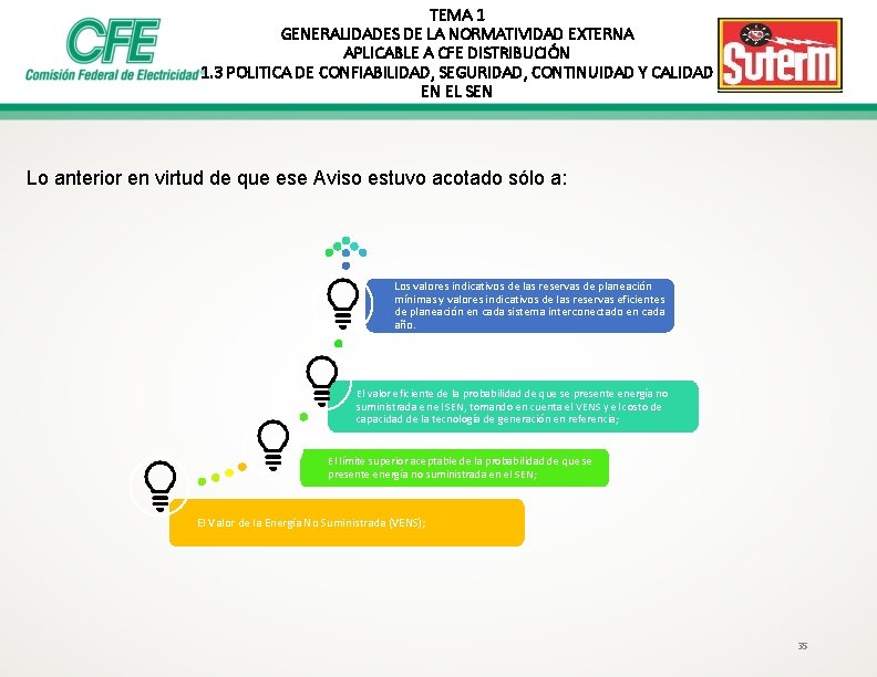 TEMA 1 GENERALIDADES DE LA NORMATIVIDAD EXTERNA APLICABLE A CFE DISTRIBUCIÓN 1. 3 POLITICA