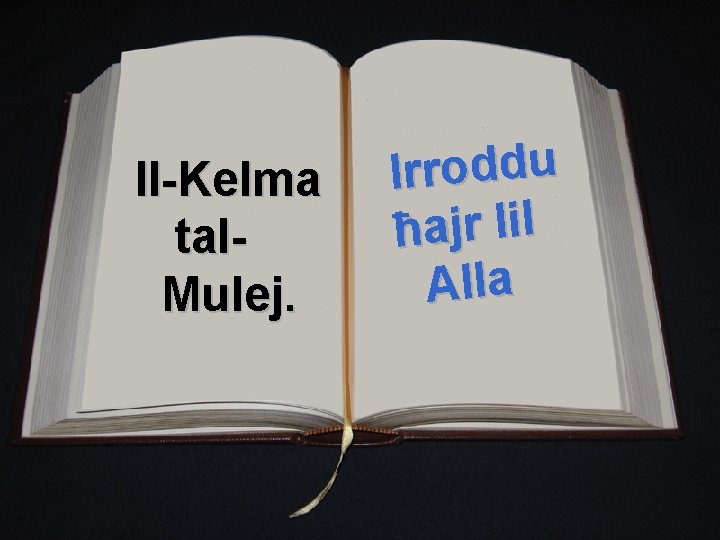 Il-Kelma tal. Mulej. Irroddu ħajr lil Alla 