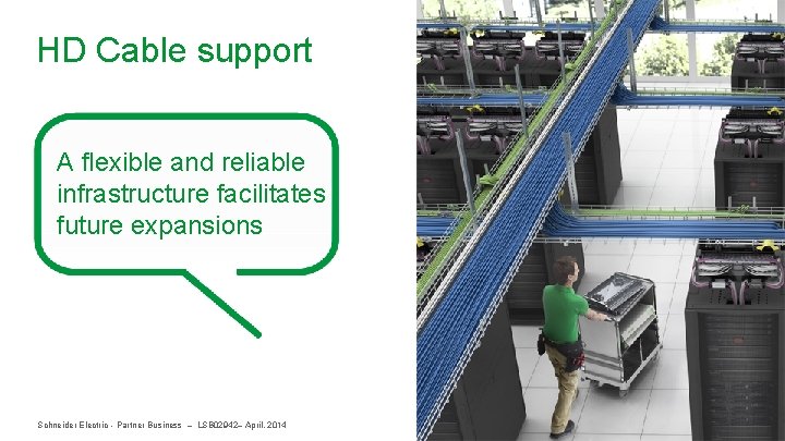HD Cable support A flexible and reliable infrastructure facilitates future expansions Schneider Electric -