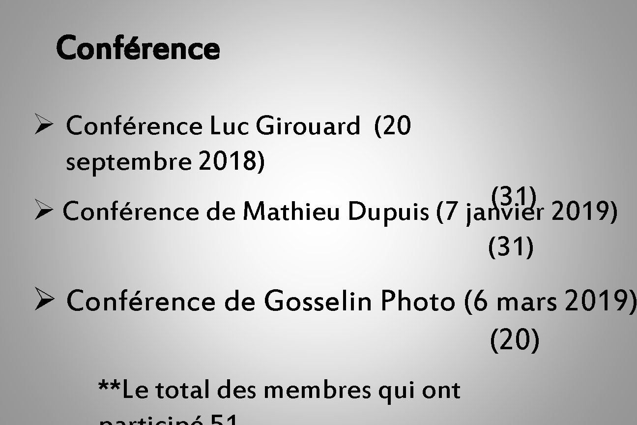 Conférence Ø Conférence Luc Girouard (20 septembre 2018) (31) Ø Conférence de Mathieu Dupuis