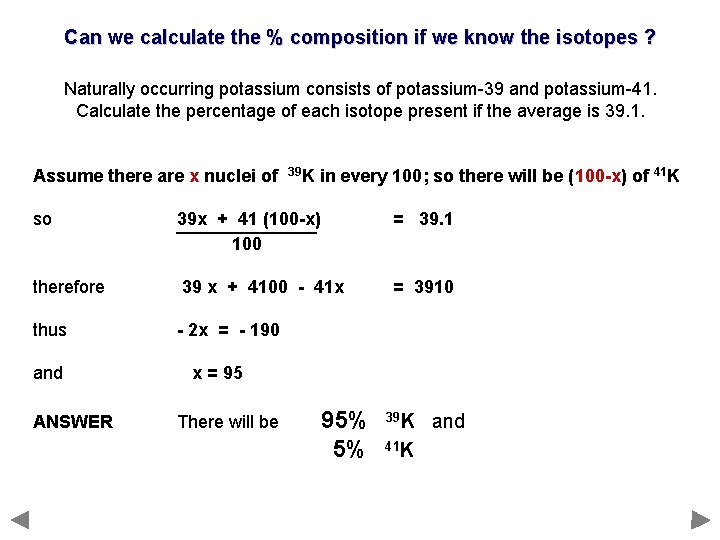 Can we calculate the % composition if we know the isotopes ? Naturally occurring