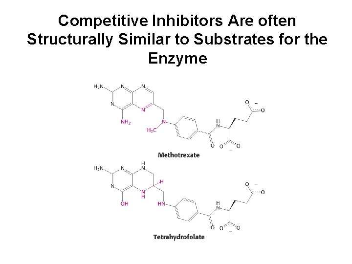 Competitive Inhibitors Are often Structurally Similar to Substrates for the Enzyme 