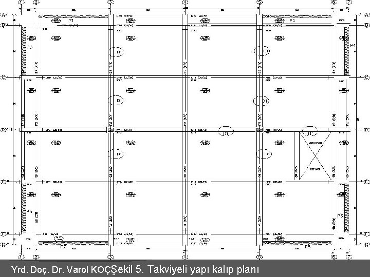 Yrd. Doç. Dr. Varol KOÇŞekil 5. Takviyeli yapı kalıp planı 