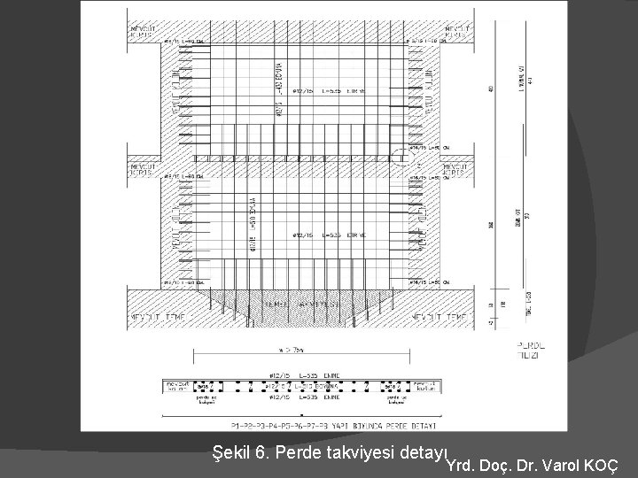 Şekil 6. Perde takviyesi detayı Yrd. Doç. Dr. Varol KOÇ 