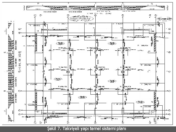 Şekil 7. Takviyeli yapı temel sistemi planı 