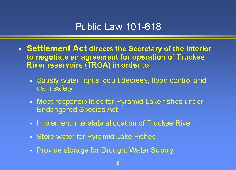 Water Right Settlement Pyramid Lake Paiute Tribe 2