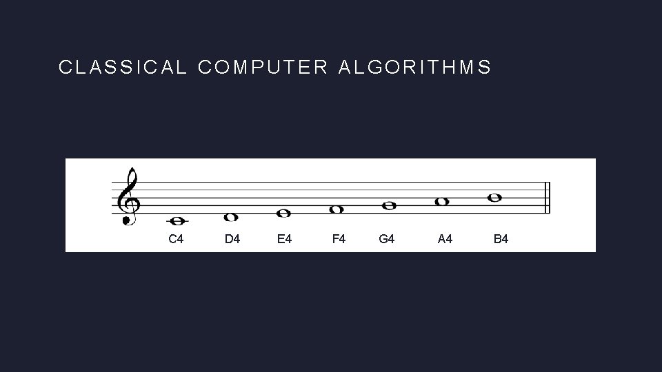 CLASSICAL COMPUTER ALGORITHMS C 4 D 4 E 4 F 4 G 4 A