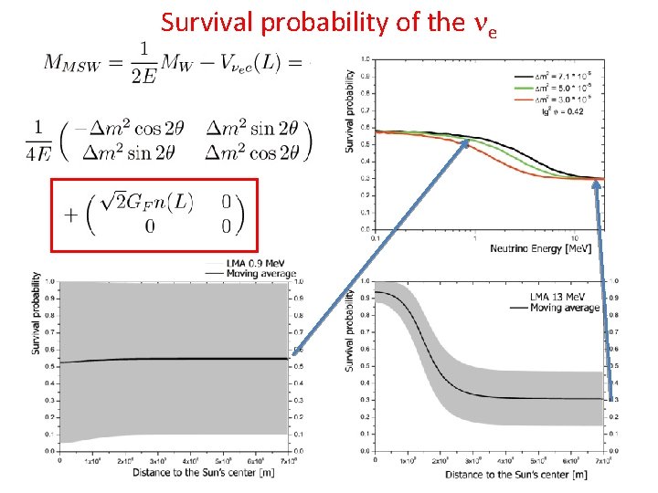 Survival probability of the e 