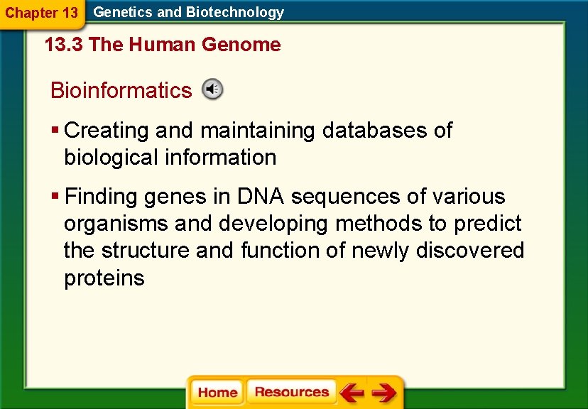 Chapter 13 Genetics and Biotechnology 13. 3 The Human Genome Bioinformatics § Creating and