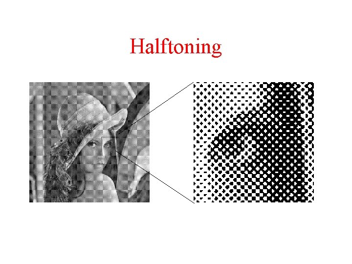 Halftoning Halftoning