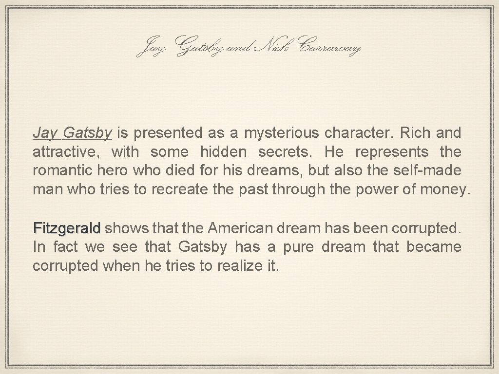The Great Gatsby F Scott Fitzgerald The eyes