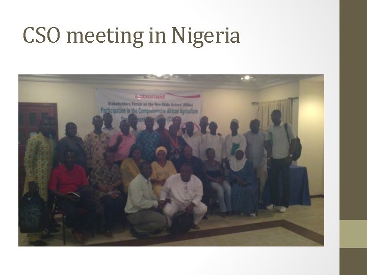 CSO meeting in Nigeria 