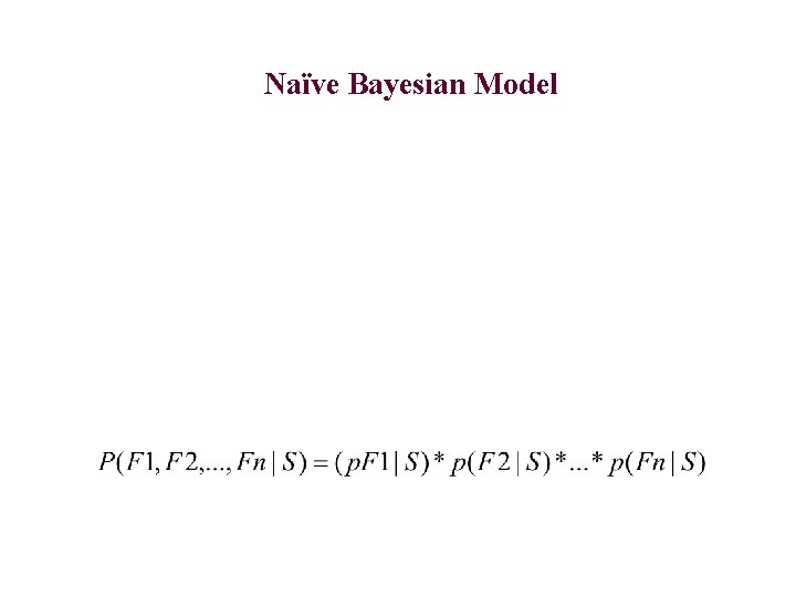 Naïve Bayesian Model 