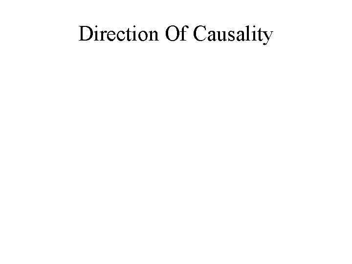 Direction Of Causality 