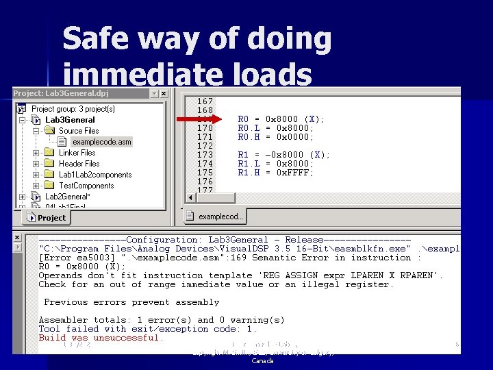 Safe way of doing immediate loads 1/31/2022 Timer Control -- Lab. 3, Copyright M.