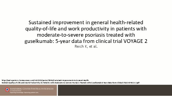 Sustained improvement in general health-related quality-of-life and work productivity in patients with moderate-to-severe psoriasis