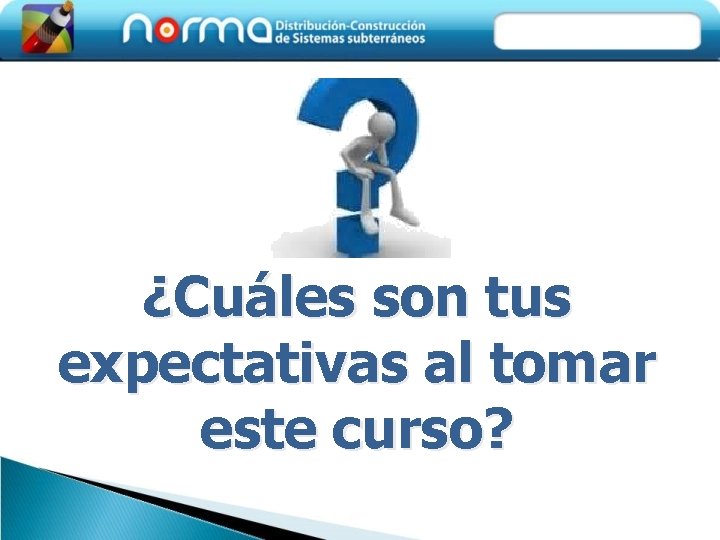 ¿Cuáles son tus expectativas al tomar este curso? 