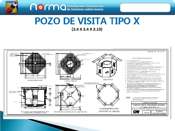 POZO DE VISITA TIPO X (2. 4 X 2. 10) 