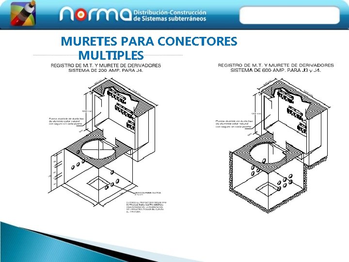 MURETES PARA CONECTORES MULTIPLES 