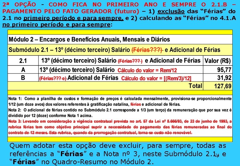 2ª OPÇÃO - COMO FICA NO PRIMEIRO ANO E SEMPRE O 2. 1. B