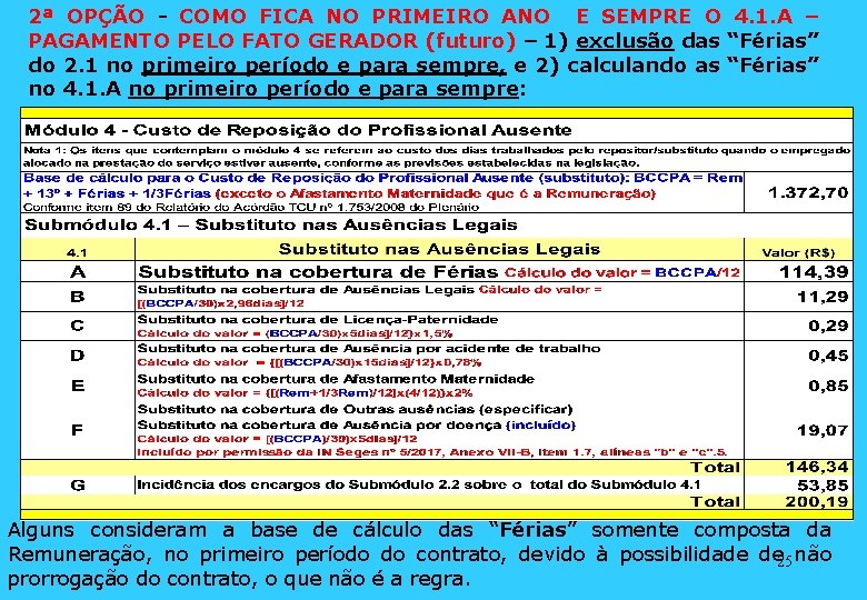 2ª OPÇÃO - COMO FICA NO PRIMEIRO ANO E SEMPRE O 4. 1. A