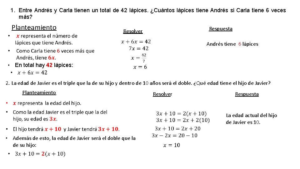1. Entre Andrés y Carla tienen un total de 42 lápices. ¿Cuántos lápices tiene 1. Entre Andrés y Carla tienen un total de 42 lápices. ¿Cuántos lápices tiene