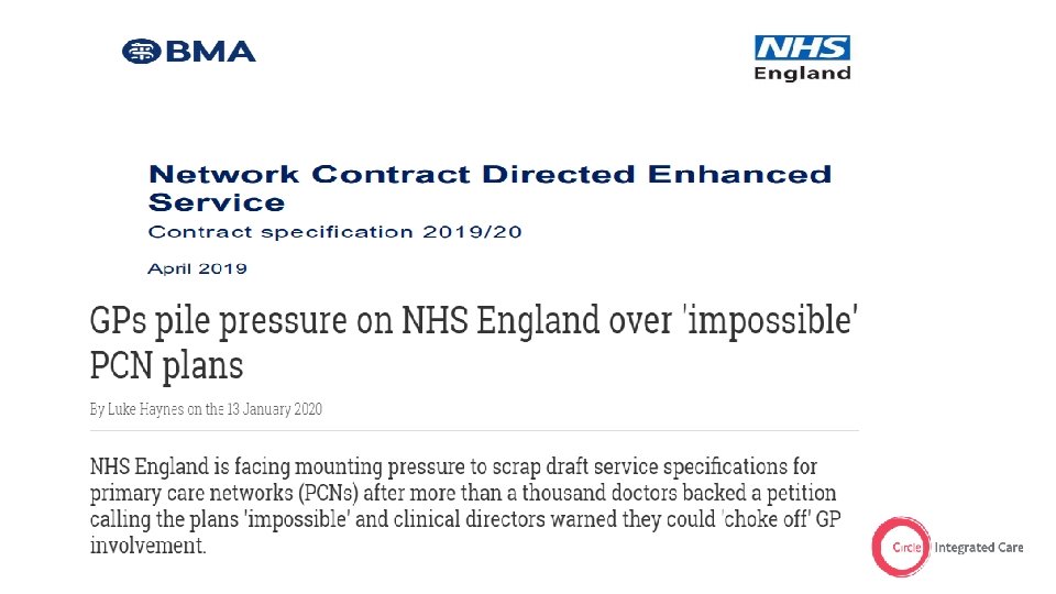 Reimbursement 70%/30% : 2019: Pharmacists and Social prescribers 2020: First Contact Physiotherapists, Physicians associates