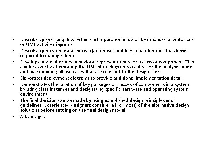 • • Describes processing flow within each operation in detail by means of • • Describes processing flow within each operation in detail by means of