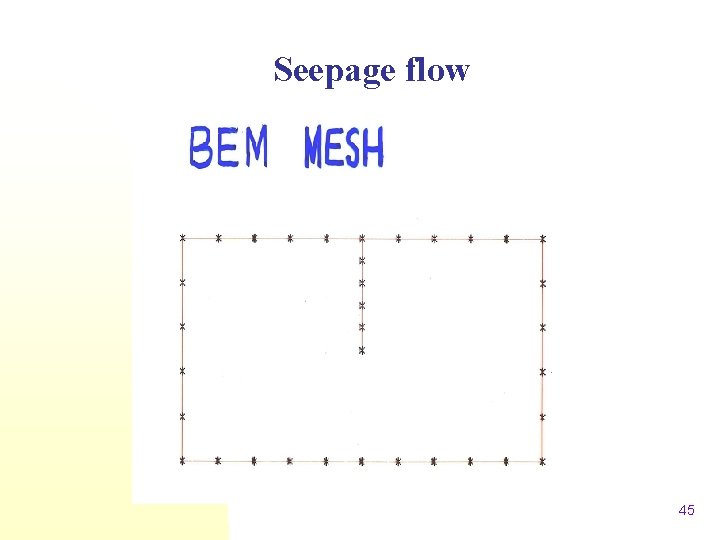 Seepage flow 45 