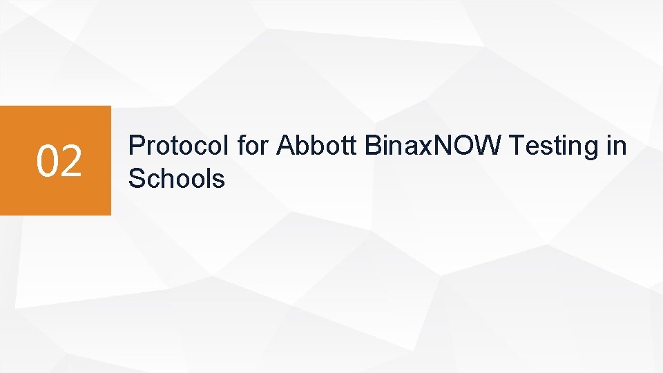 02 Protocol for Abbott Binax. NOW Testing in Schools 