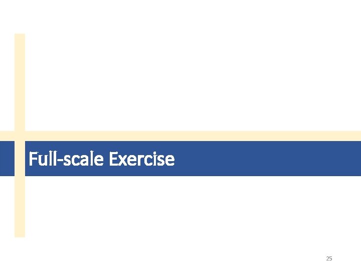 Full-scale Exercise 25 