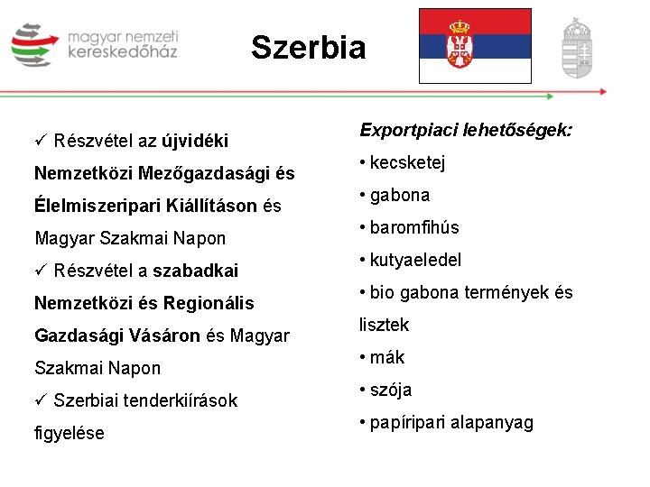 Szerbia ü Részvétel az újvidéki Nemzetközi Mezőgazdasági és Élelmiszeripari Kiállításon és Magyar Szakmai Napon