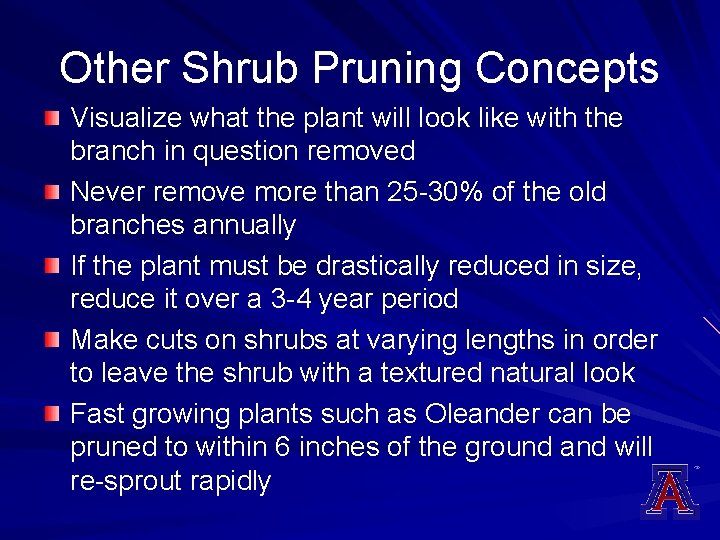Other Shrub Pruning Concepts Visualize what the plant will look like with the branch