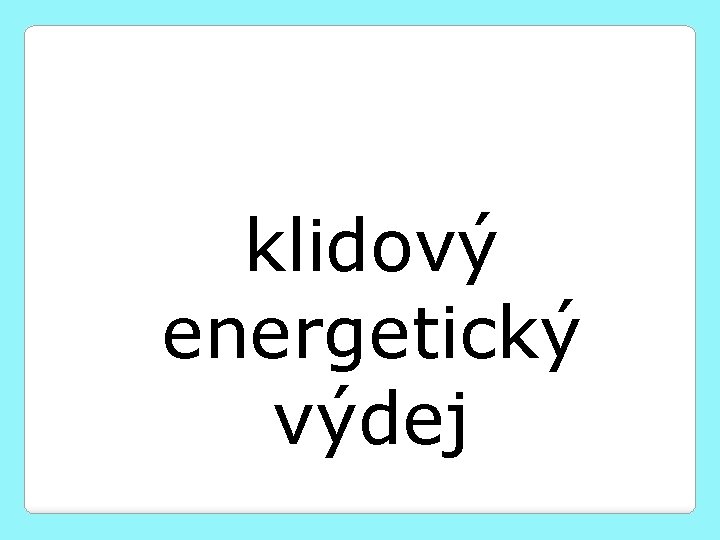 klidový energetický výdej 