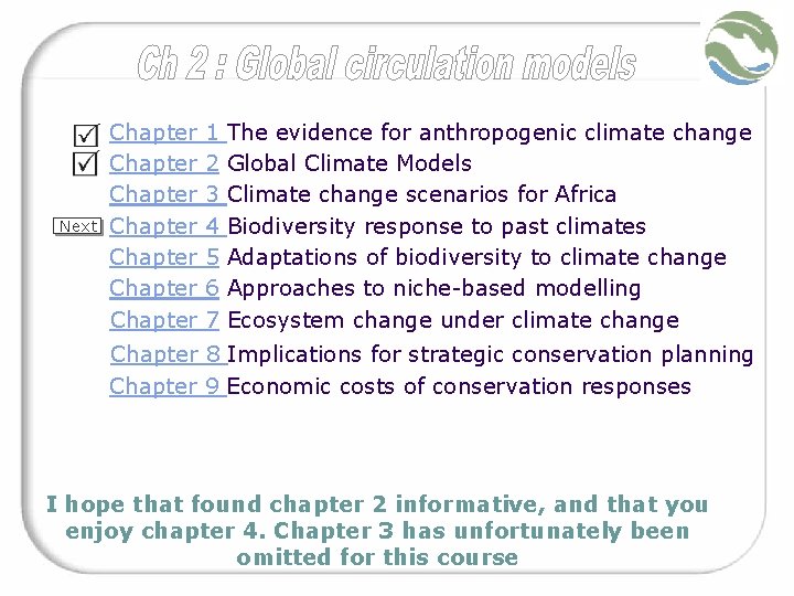 Next Chapter Chapter 1 2 3 4 5 6 7 The evidence for anthropogenic