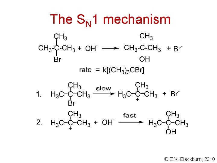 The SN 1 mechanism © E. V. Blackburn, 2010 