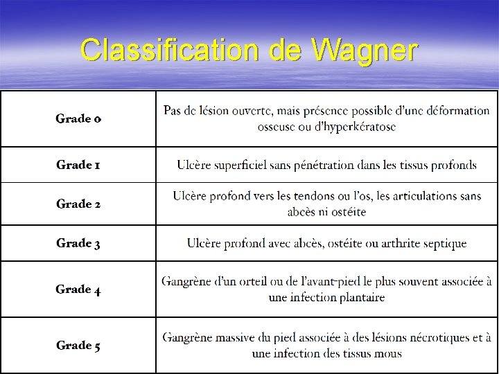 Classification de Wagner 