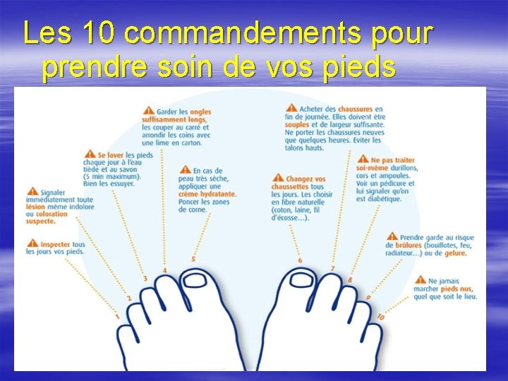 Les 10 commandements pour prendre soin de vos pieds 