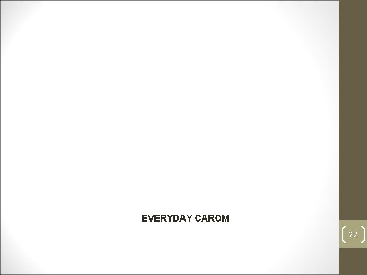 EVERYDAY CAROM 22 