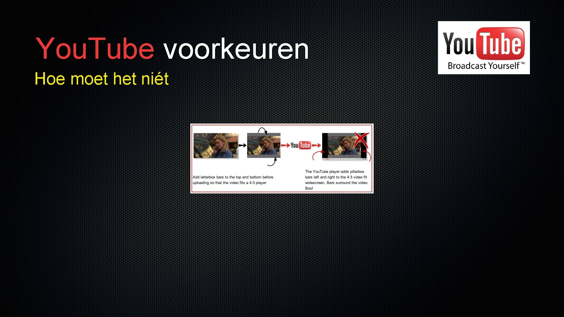 You. Tube voorkeuren Hoe moet het niét 