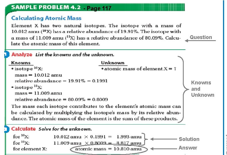 - Page 117 Question Knowns and Unknown Solution Answer 