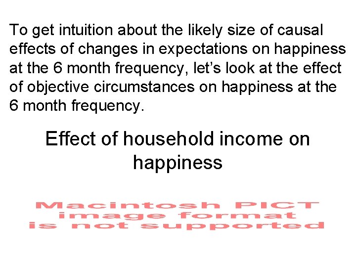 To get intuition about the likely size of causal effects of changes in expectations