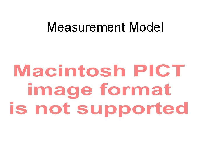 Measurement Model 