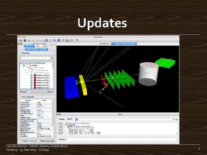 Updates Laurent Garnier - OSUR / Geant 4 Collaboration Meeting - 29 Sept 2015