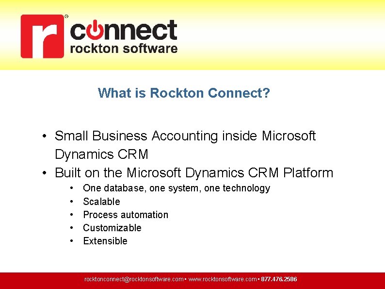 Small Business Accounting inside Microsoft Dynamics CRM Online
