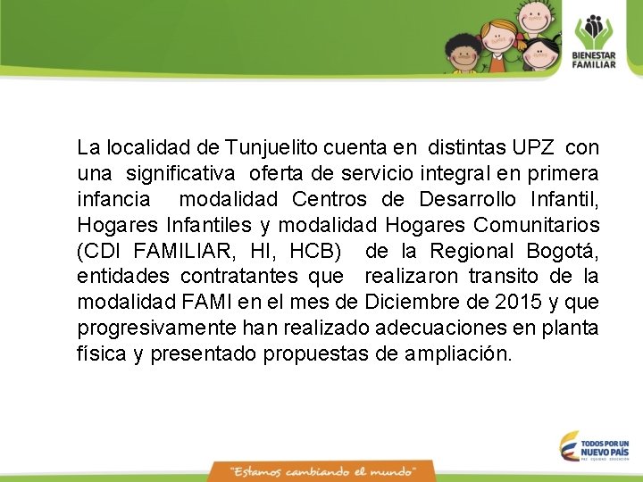 La localidad de Tunjuelito cuenta en distintas UPZ con una significativa oferta de servicio