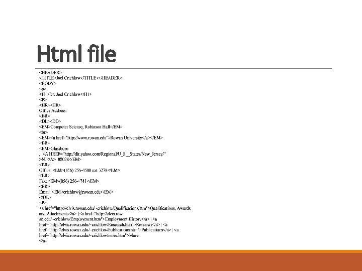 Html file 