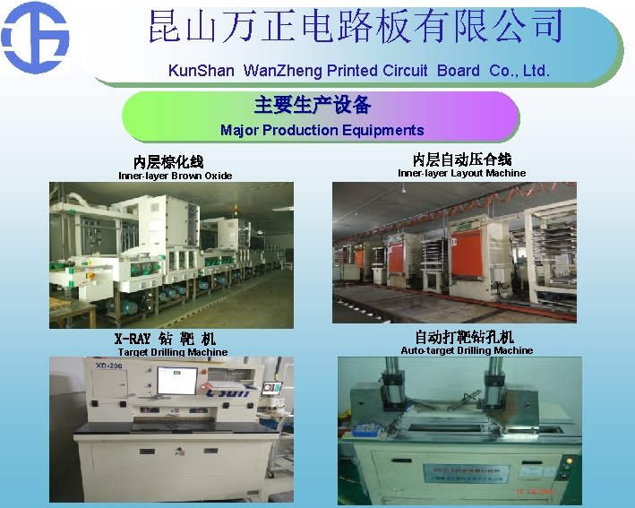 昆山万正电路板有限公司 Kun. Shan Wan. Zheng Printed Circuit Board Co. , Ltd. 主要生产设备 Major Production 昆山万正电路板有限公司 Kun. Shan Wan. Zheng Printed Circuit Board Co. , Ltd. 主要生产设备 Major Production