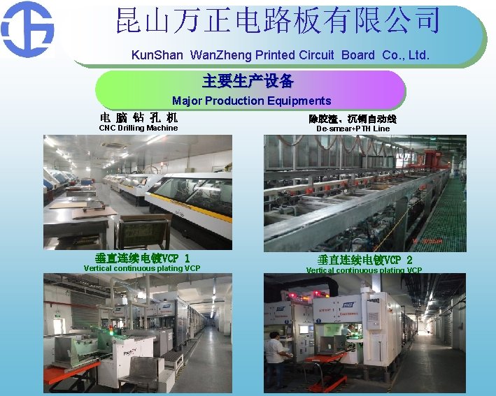 昆山万正电路板有限公司 Kun. Shan Wan. Zheng Printed Circuit Board Co. , Ltd. 主要生产设备 Major Production 昆山万正电路板有限公司 Kun. Shan Wan. Zheng Printed Circuit Board Co. , Ltd. 主要生产设备 Major Production