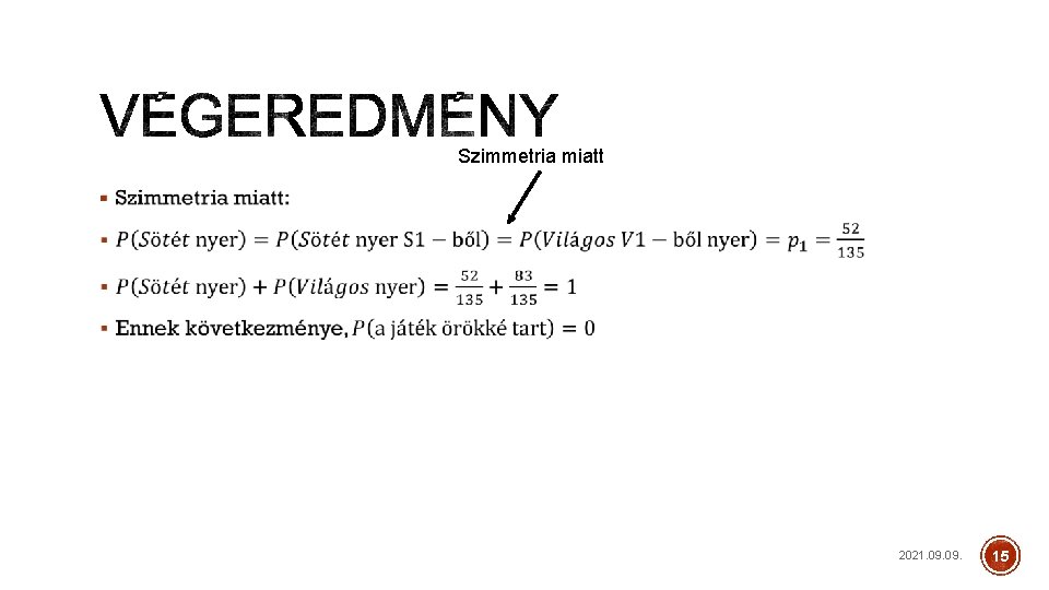 Szimmetria miatt § 2021. 09. 15 